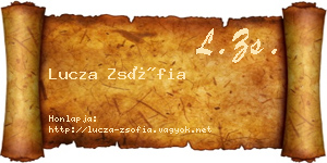 Lucza Zsófia névjegykártya