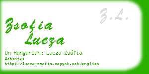 zsofia lucza business card